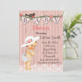 Vintage Viktorianische Babydusche Einladung (Stehend Vorderseite)
