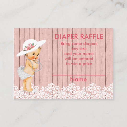 Vintage Viktorianische Babyduschvorrichtung Begleitkarte (Vorderseite)