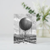 Vintage Viktorianische Ballonfahrt Postkarte (Stehend Vorderseite)