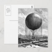 Vintage Viktorianische Ballonfahrt Postkarte (Vorne/Hinten)