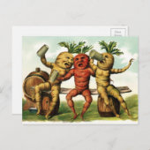 Vintage Viktorianische Betrunkene Karotten Postkarte (Vorne/Hinten)