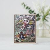 Vintage Viktorianische Blume Postkarte (Stehend Vorderseite)