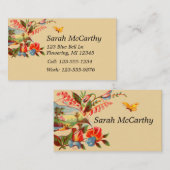 Vintage viktorianische Blumengeschäfts-Karte Visitenkarte (Vorne/Hinten)