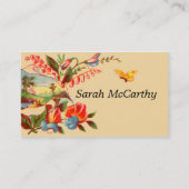 Vintage viktorianische Blumengeschäfts-Karte Visitenkarte (Rückseite)