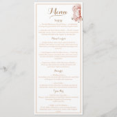 Vintage Viktorianische Blumenhochzeit Menükarte (Vorderseite)