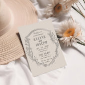 Vintage Viktorianische Blumenverzierung Barockhoch Einladung