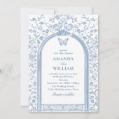 Vintage Viktorianische Blumenzwiebelhochzeit Einladung (Vorderseite)