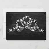 Vintage Viktorianische Bow-Hochzeit Einladung (Rückseite)
