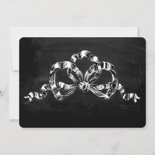 Vintage Viktorianische Bow-Hochzeit Einladung (Rückseite)