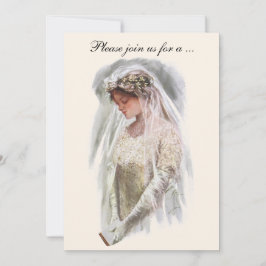 Vintage Viktorianische Braut, Brautparty Party Einladung