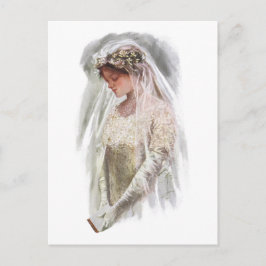Vintage Viktorianische Braut mit Bible Harrison Fi Postkarte