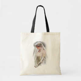 Vintage Viktorianische Braut mit Bible Harrison Fi Tragetasche