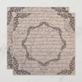 Vintage Viktorianische Brautdusche Einladung (Vorne/Hinten)