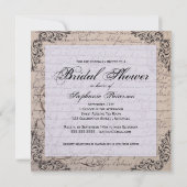 Vintage Viktorianische Brautdusche Einladung (Rückseite)