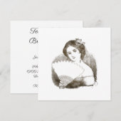 Vintage Viktorianische Bridal Dankeschön-Karte Dankeskarte (Vorne/Hinten)