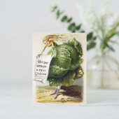 Vintage Viktorianische Cabbage Weihnachtskarte Postkarte (Stehend Vorderseite)