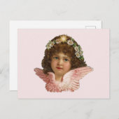 VINTAGE VIKTORIANISCHE CHERUB-POSTCARD POSTKARTE (Vorne/Hinten)