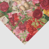 Vintage Viktorianische Creme und Rose sammeln Seidenpapier (Ausschnitt)