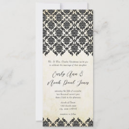 Vintage Viktorianische Damaskalhochzeit Einladung