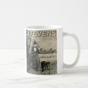 Vintage viktorianische Dame Gun Ad Coffee Mug Kaffeetasse