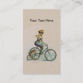 Vintage Viktorianische Dame Hund Fahrrad Visitenkarte (Rückseite)