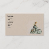 Vintage Viktorianische Dame Hund Fahrrad Visitenkarte (Vorderseite)