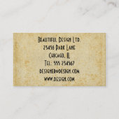 Vintage viktorianische Damen-Mode-Geschäfts-Karte Visitenkarte (Rückseite)