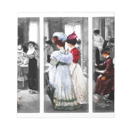 Vintage viktorianische Damen Notizblock