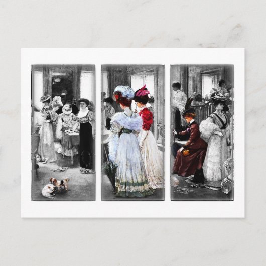 Vintage viktorianische Damen Postkarte (Vorderseite)