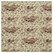 Vintage Viktorianische Dampflokomotive Stoff (Muster)