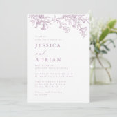 Vintage Viktorianische Dusty Rose Hochzeit Einladung (Stehend Vorderseite)