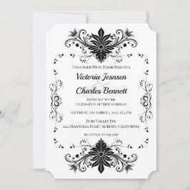Vintage Viktorianische Einladung zur Hochzeit