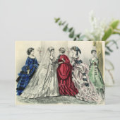 Vintage Viktorianische Einladung zur Hochzeitsfeie (Stehend Vorderseite)