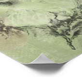 Vintage Viktorianische Elegantendame an der grünen Poster (Ecke)