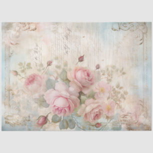 Vintage Viktorianische ephemera errush Rose chic Seidenpapier