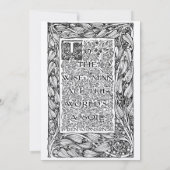 Vintage Viktorianische Epoche Jugendstil-Blumenrah Einladung (Rückseite)