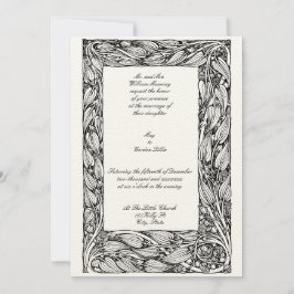 Vintage Viktorianische Epoche Jugendstil-Blumenrah Einladung