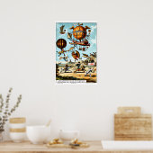 Vintage Viktorianische Era Aeronautics Steampunk Poster (Küche)
