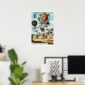 Vintage Viktorianische Era Aeronautics Steampunk Poster (Heimbüro)