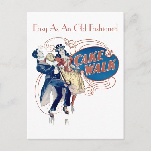 Vintage Viktorianische Era Cakewalk Postkarte (Vorderseite)