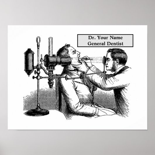 Vintage Viktorianische Era Dentist Illustration Poster (Vorne)