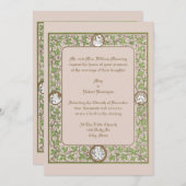 Vintage Viktorianische Era Doves & Cherubs Hochzei Einladung (Vorne/Hinten)