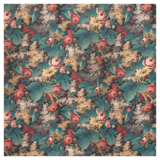 Vintage Viktorianische Era Floral Chintz Stoff (Muster)