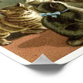 Vintage Viktorianische Era Kittens Ad Poster (Ecke)