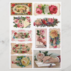 Vintage Viktorianische Era Scrapbook Hand Whimsise