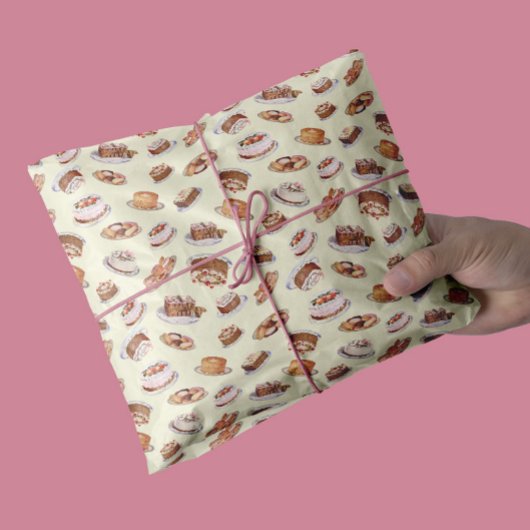 Vintage Viktorianische Extravagante Kuchen und Süß Seidenpapier