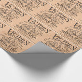 Vintage viktorianische Fahrrad-Anzeige Geschenkpapier (Ecke)