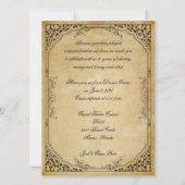 Vintage Viktorianische Feier zum 50. Jahrestag Einladung (Rückseite)