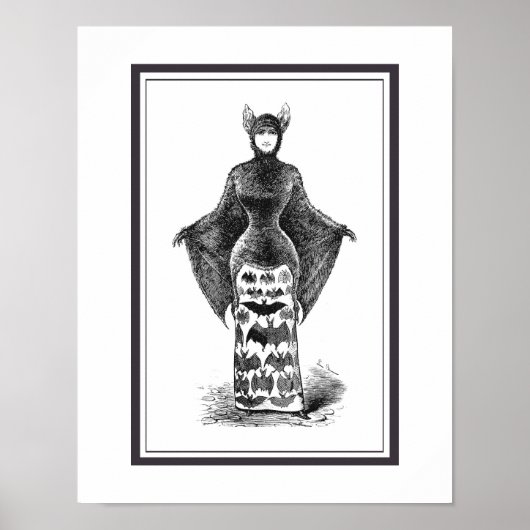 Vintage viktorianische Fledermaus Poster (Vorne)