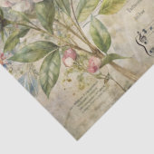 Vintage Viktorianische florale Notengestaltung Seidenpapier (Detail)